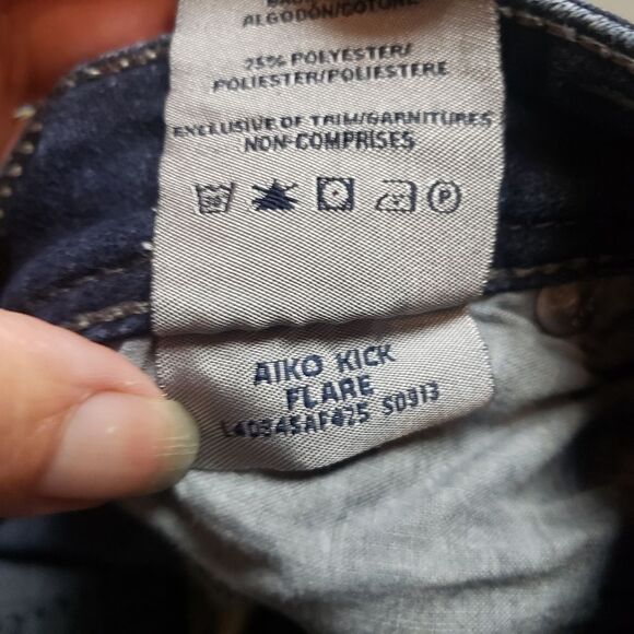 Silver Aiko Kick Flare Capri / Crop / Shorts / jeans size 27 - Picture 6 of 11